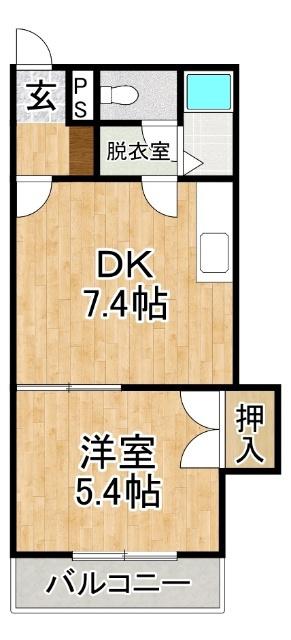 コーポラスYOSHITO(1DK/4階)の間取り写真