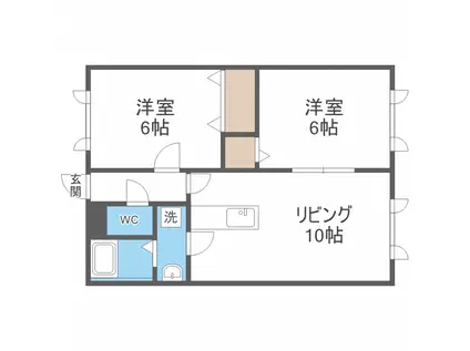 RENOS太平(2LDK/1階)の間取り写真