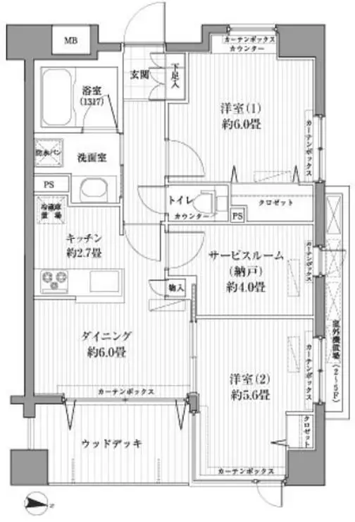 リベルタ港北 2階階 間取り