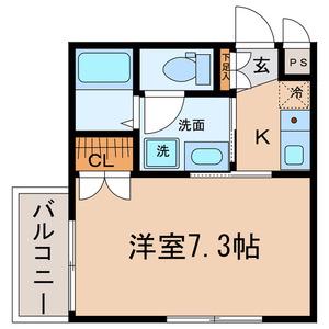 林檎の樹(1K/2階)の間取り写真