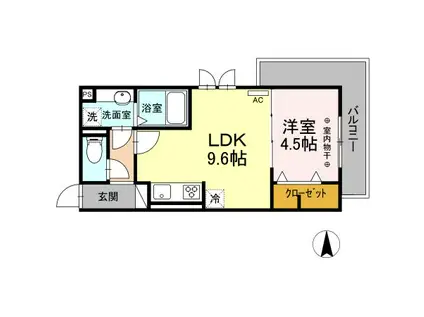 MAISON MINETTE(1LDK/3階)の間取り写真