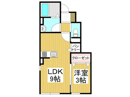 CRAFT ONE(1LDK/1階)の間取り写真