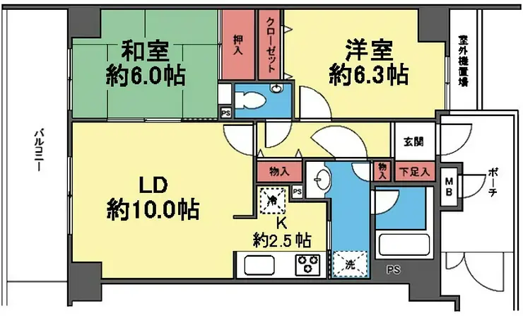 インペリアル横浜パークサイド 10階階 間取り