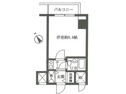 トーカン柏キャステール(1K/3階)の間取り写真