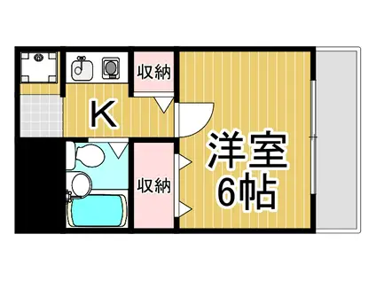 ZONE1/F PART3(1K/1階)の間取り写真