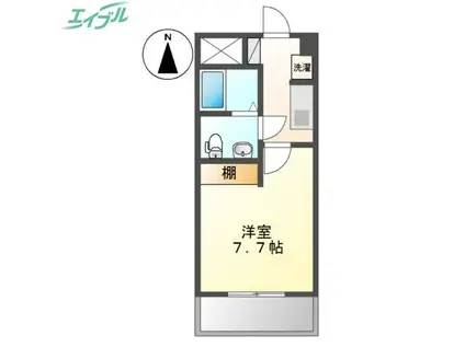 ウエストビレッジ341(1K/2階)の間取り写真