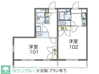 レオパレスホワイエI(1K/1階)の間取り写真
