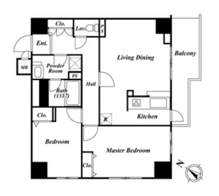 アクロス目黒タワー 10階階 間取り