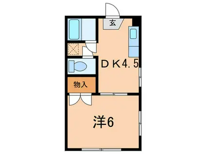 コーポ板垣(1DK/1階)の間取り写真