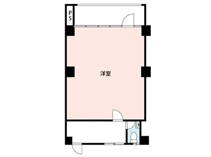 ラ・メール鵠沼(ワンルーム/1階)の間取り写真