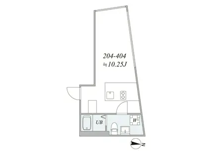 TRIAS127(ワンルーム/2階)の間取り写真