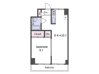 三益ビル(1LDK/3階)の間取り写真