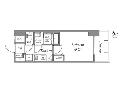 アドバンス名古屋シュテルン(1K/9階)の間取り写真
