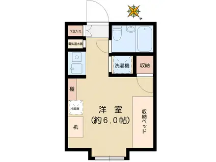 ハイムアペックス(ワンルーム/2階)の間取り写真