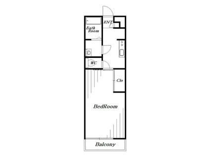 リブリ・ルームス弁天3-II(1K/1階)の間取り写真