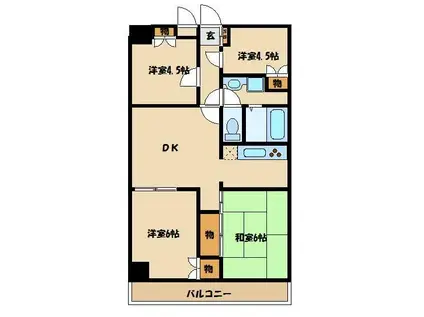 FOREST MANSION武蔵浦和(4DK/2階)の間取り写真