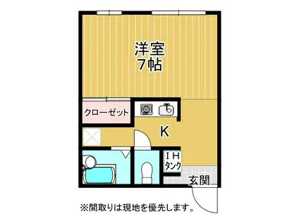 エルマールS(1K/2階)の間取り写真