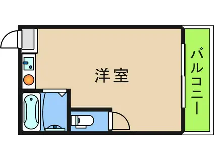 コーポナカノ(ワンルーム/1階)の間取り写真