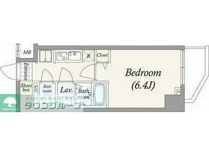 THE PASEO新小岩II(1K/3階)の間取り写真