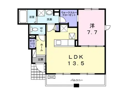 アマービレ 弐(1LDK/1階)の間取り写真