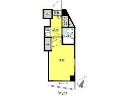 フェニックス茗荷谷(1K/5階)の間取り写真