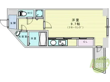 フォレステージュ江坂垂水町(ワンルーム/11階)の間取り写真
