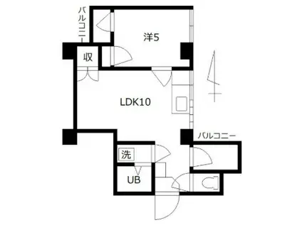 251225SCハイム(1LDK/4階)の間取り写真