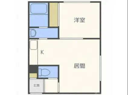 GYPSOFILLA312(1DK/4階)の間取り写真