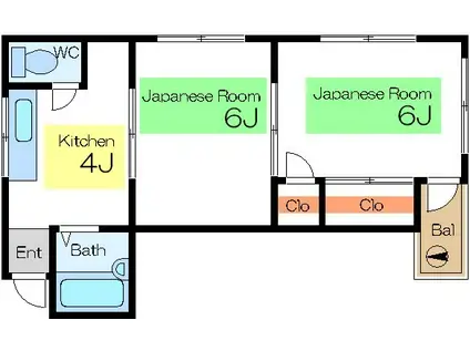 光進マンション(2K/3階)の間取り写真