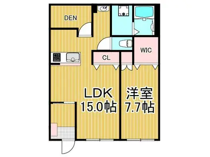 シュバーンII(1SLDK/1階)の間取り写真
