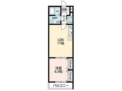 FIELDⅠ(1LDK/3階)の間取り写真