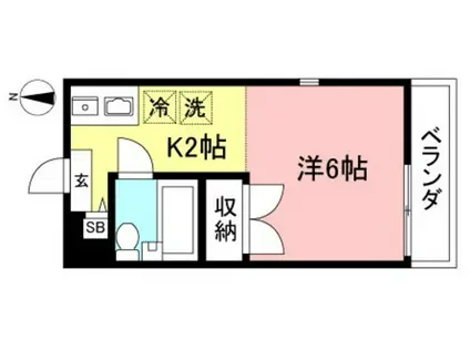 キクシアンコート国分寺(1K/3階)の間取り写真