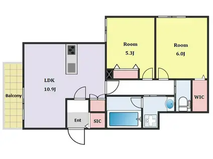 下馬4丁目メゾン(2LDK/1階)の間取り写真