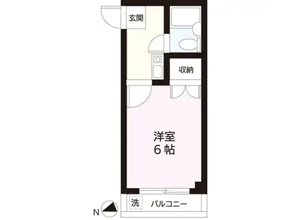 リブレ一之江(1K/1階)の間取り写真