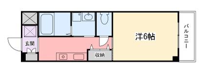 インタービレッジ城北二番館(1K/3階)の間取り写真