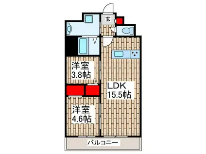 さがみLTレジデンス 2LDK(2LDK/3階)の間取り写真