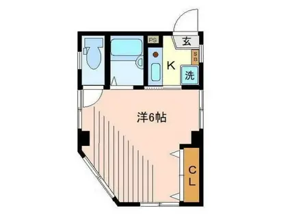 エクセル新中野(1K/2階)の間取り写真