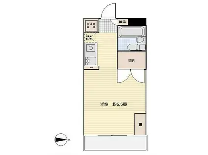 ベルアベニュー志木(1K/1階)の間取り写真