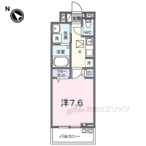フリージア(1K/1階)の間取り写真