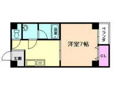 オオギハイツ(1K/2階)の間取り写真