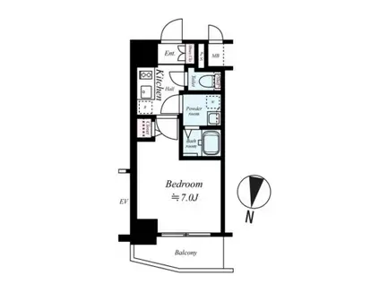 ファステート神戸アモーレ(1K/3階)の間取り写真