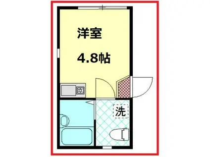 バースプレイススミダ(1K/1階)の間取り写真