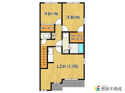 リベルテI(2LDK/1階)の間取り写真