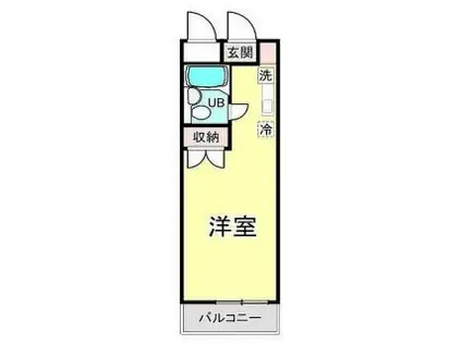 スカイコート向ヶ丘遊園(ワンルーム/4階)の間取り写真