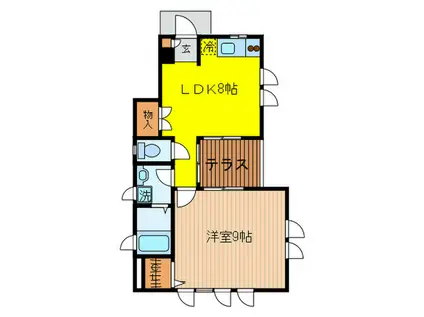 カーサ.ドマ-ニ.2(1LDK/1階)の間取り写真
