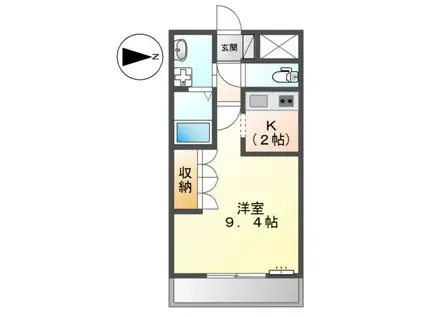 BLUE BOSS(1K/2階)の間取り写真