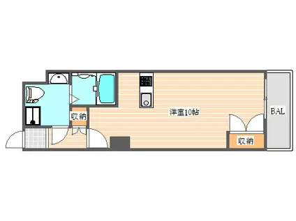 NO72 HARBOR イースト TOWER(ワンルーム/14階)の間取り写真