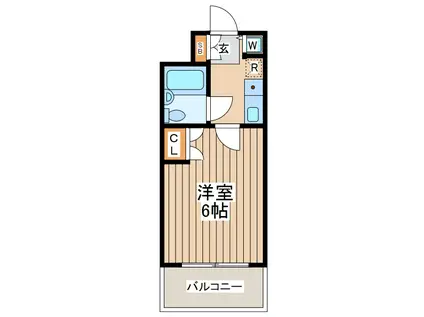ワコーレ町田(1K/3階)の間取り写真
