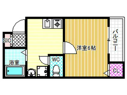 ビクトリーレジデンス(1K/2階)の間取り写真