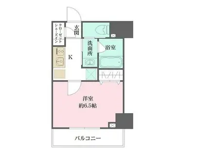 ザ・パークメゾン東大井(1K/7階)の間取り写真